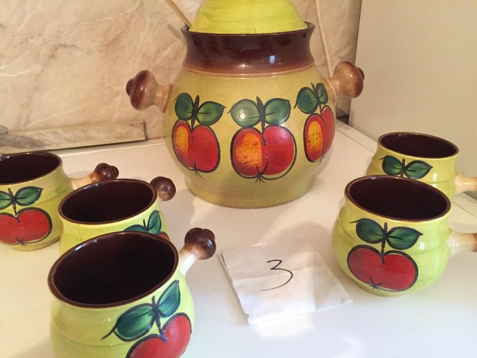 немски порцеланов сервиз за маргарита или пунш маркиран