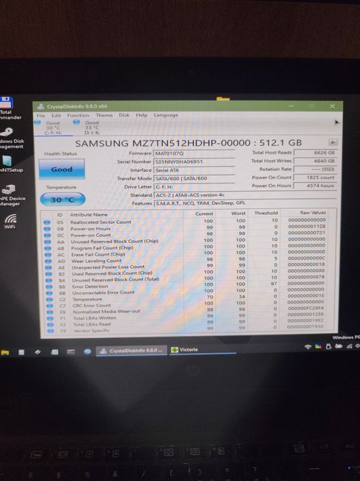 Ssd Samsung 500gb MZ7TN512HDHP 98%