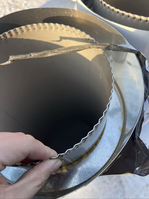 Horn de inox Coș de fum termo izolate cu vata bazaltică!