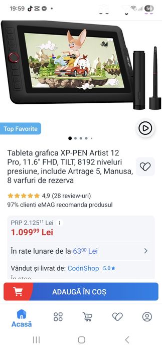 Artist 12 pro xpen