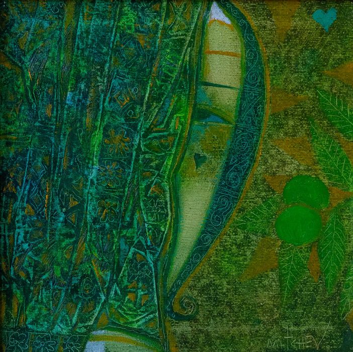 Картина на Петър Мичев- Педро Зелени орехчета