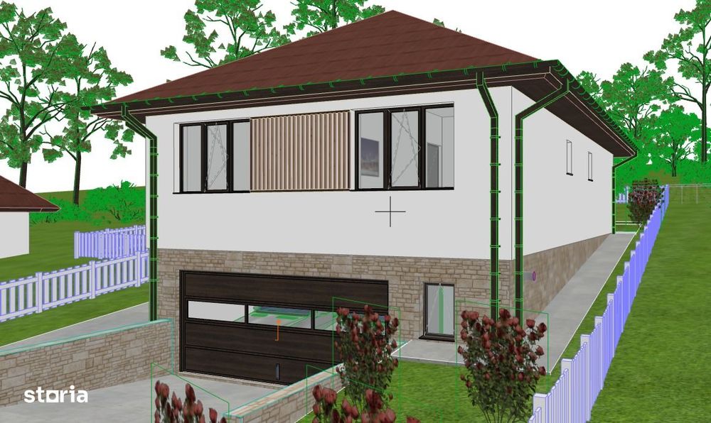 Casă nouă cu 4 camere și garaj la demisol
