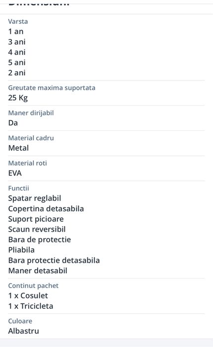 Tricicleta Coccolle Venti