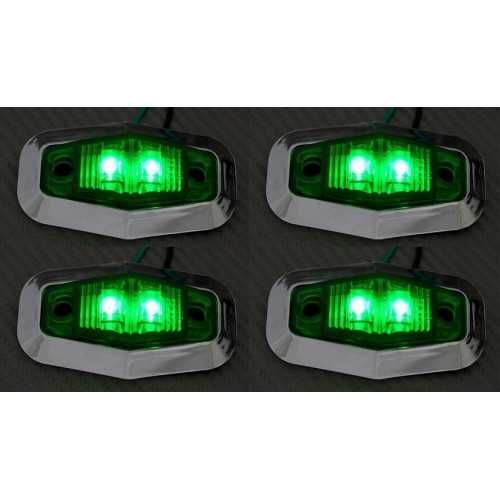 1бр. диодни ЛЕД LED светлини габарити рогчета 12-24V , 5 цвята