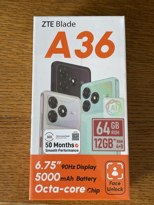 Абсолютно новый телефон ZTE blade A36