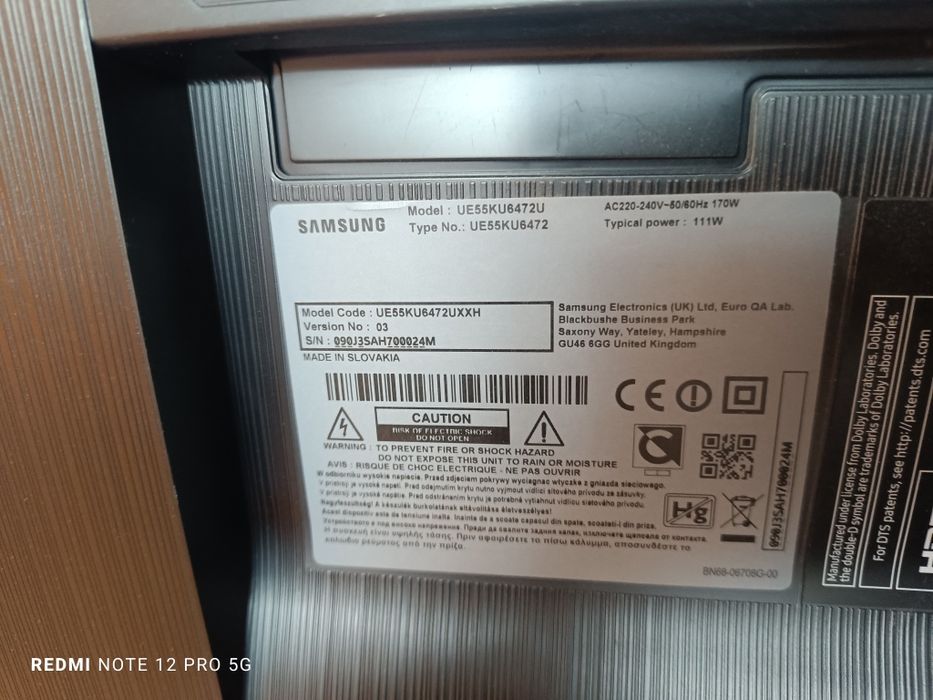 Телевизор Samsung ue55ku6472u на части main board