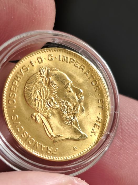 4 флорина/ 10 франка 1892 год, злато, тегло 3.23 гр,900/1000