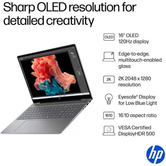 HP OmniBook X 16" 2K OLED 120Hz Ultra 7 255H Ram 32GB 2TB RTX 4050 6GB