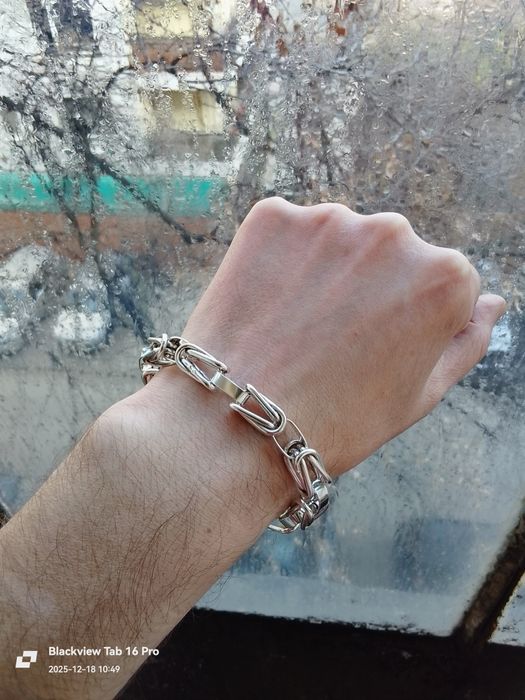 Сребърна Гривна Кралска Плетка-32грама.