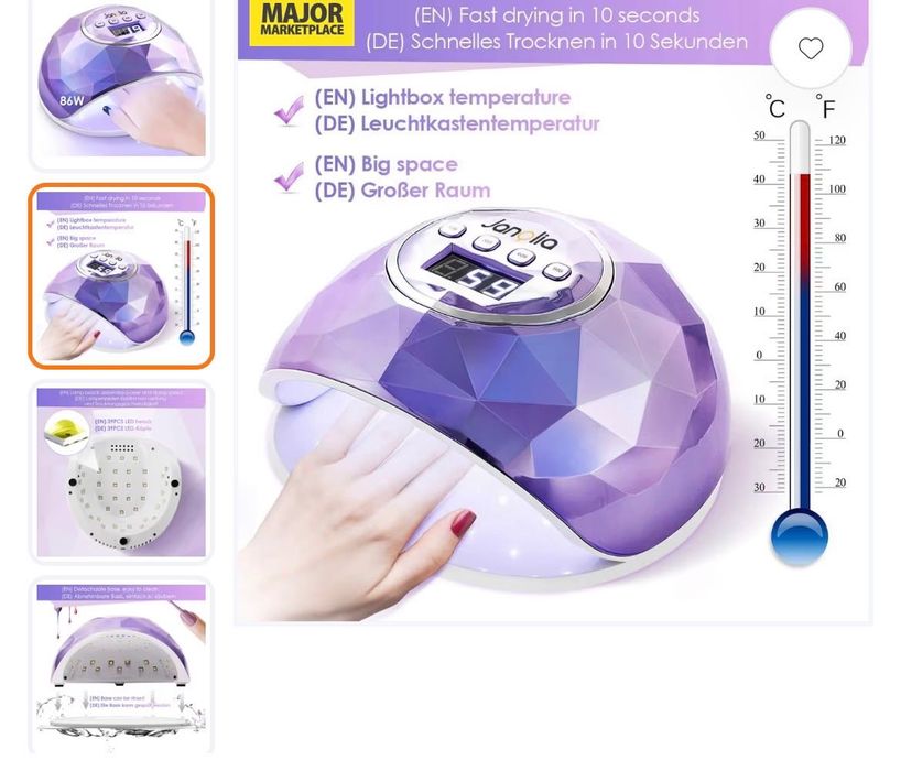 LED UV лампа за нокти