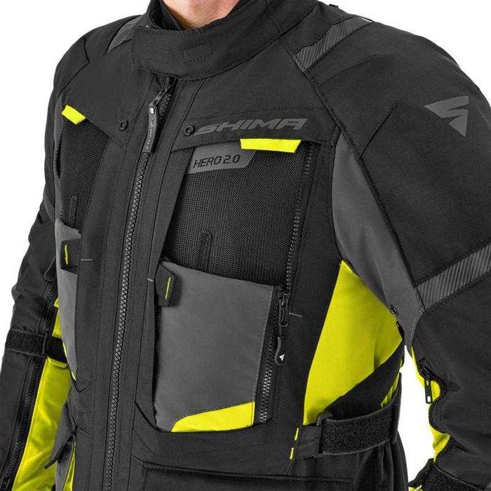 Мъжко трислойно ендуро мото яке за мотоциклет SHIMA HERO 2.0 Fluo