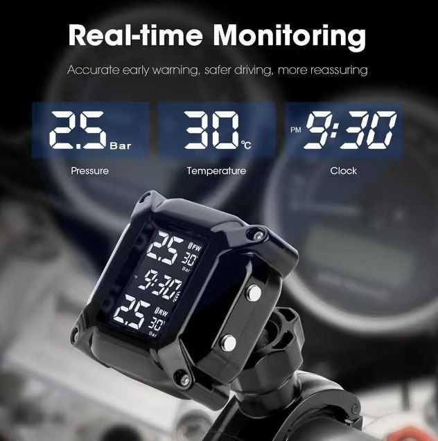 Monitor Presiune si Temperatura Moto Jansite cu Display Wireless - Nou