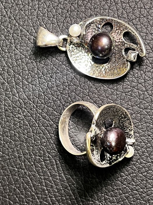 Пръстени медальони обеци сребърни silver 925 srebro prasten obeci