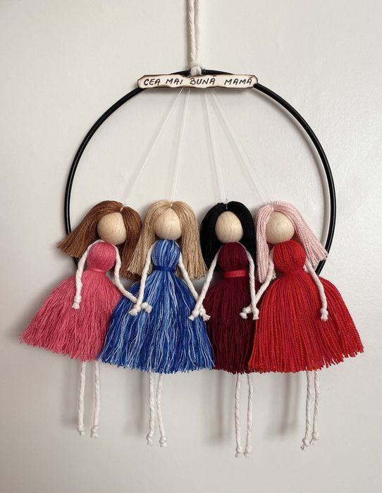 Papusele tehnica macrame - Cadouri personalizate - Handmade