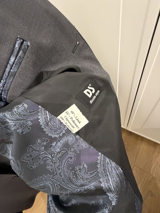 Costum slim fit barbati cu lana DS diasim style Romania