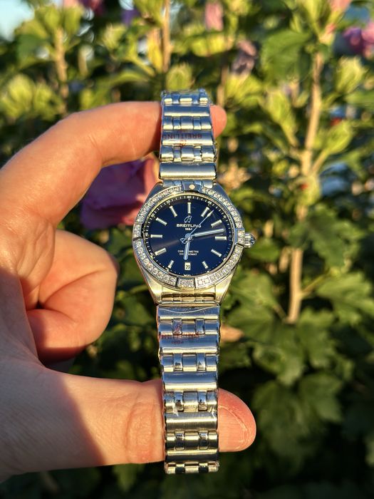breitling chronomat black dial 36,mm lady