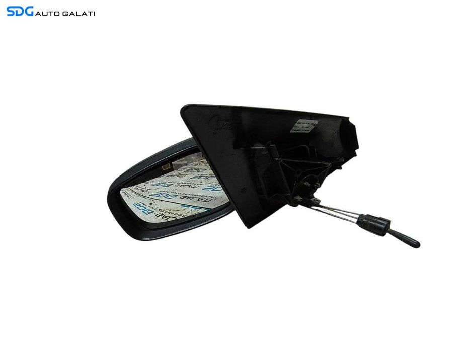 Oglinda Stanga Reglaj Manual Manuala Renault Megane 2 2002 - 2008 Culoare Neagra Cod 12353060 82002-19919 [LR1380]