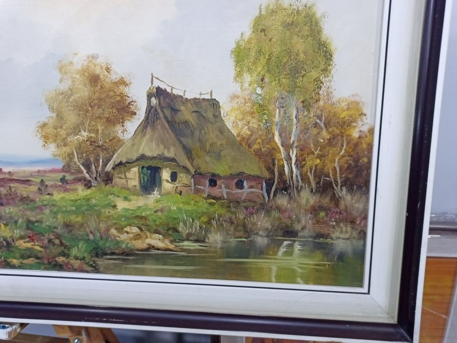 Голям немски пейзаж – Масло върху платно, 110 x 50 см