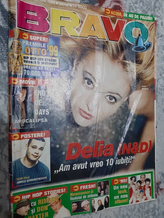 Revista Bravo cu Delia Matache pe coperta nr.26/ 1999