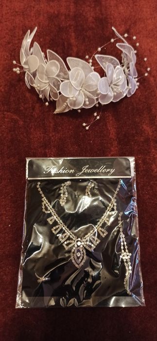 Rochie Mireasa, (prințesă)  Completa + Bijuterii.