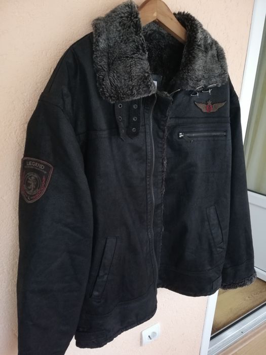 Geaca piele bărbati Legend XL cu blana