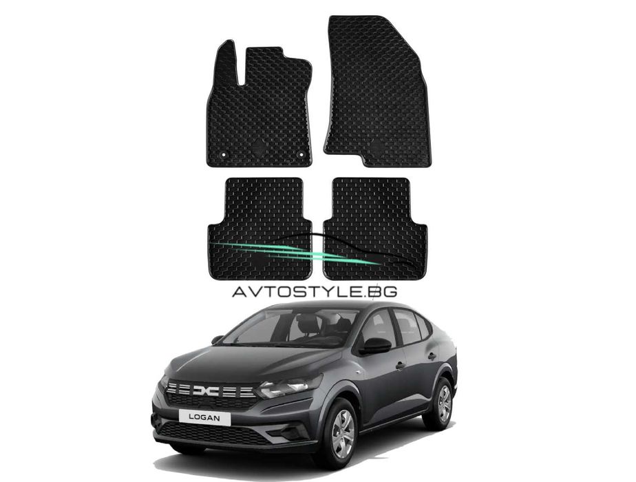 Гумени стелки зa Dacia Logan седан след 2021 г., Gumarny Zubri