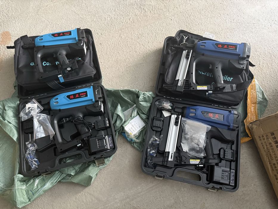 Аккумляторный/газовый монтажный пистолеты toua в ассортименте нейлер