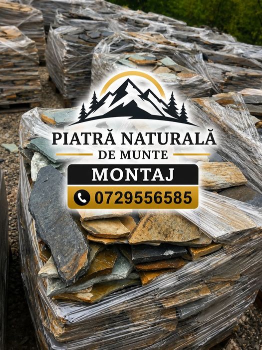 Piatra naturala de munte si montaj