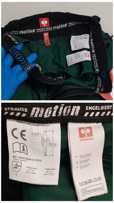 Pantaloni noi Engelbert Strauss Cordura, salopeta nr 46 EU unisex