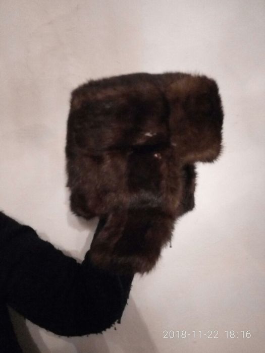 Шапка-ушанка норковая