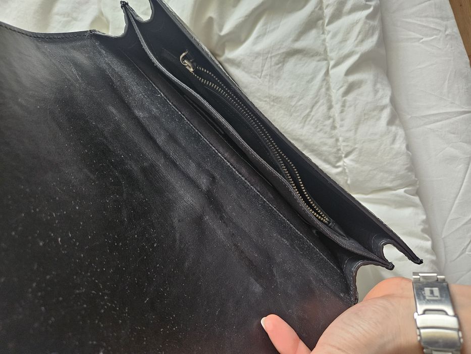 Geanta piele musette folosita f putin