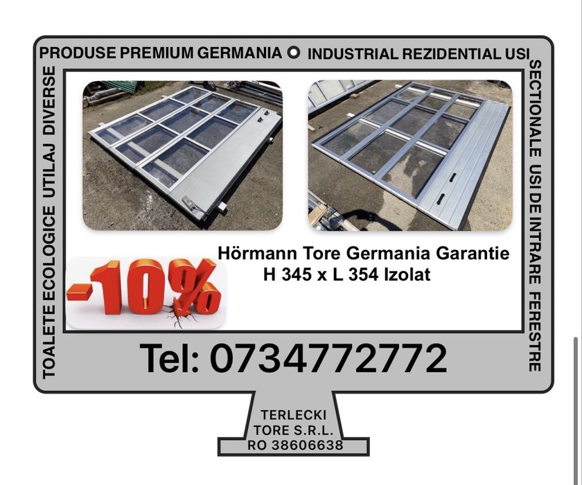 USA SECTIONALA INDUSTRIALA Hormann garaj hala H 345 x L 354 Garantie