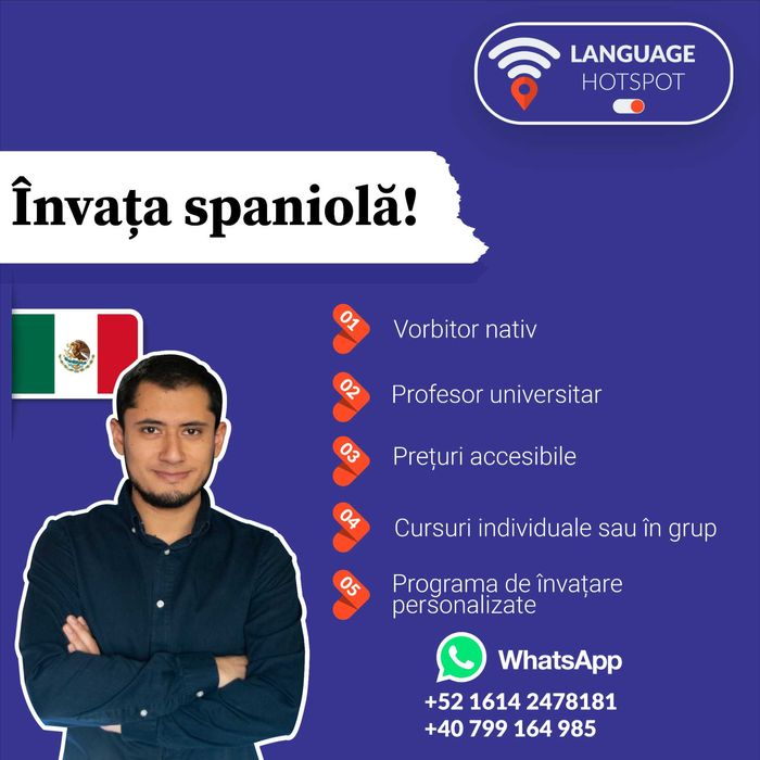 Spaniolă/Engleză/Franceză/Italiană | Meditatii-Cursuri -Prof. Poliglot