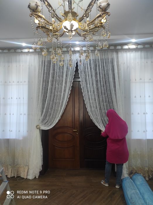 Parda yuvish, Parda tikish, Adyol yuvish, Gilam yuvish