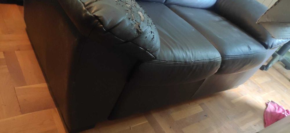 Кожени дивани -кафява еко кожа