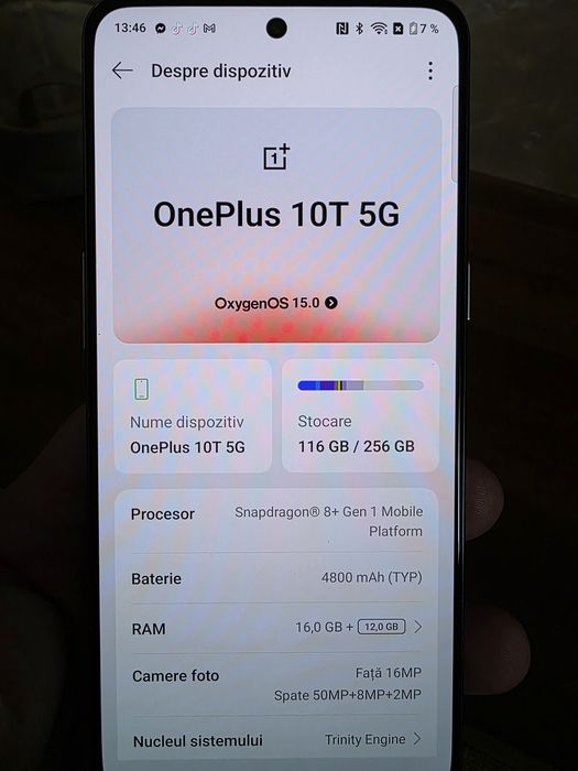 One Plus 10T Pro 28 Gb Ram 256 Gb Memorie