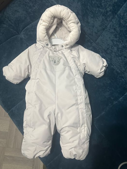 Зимний комбинезон для мальчика BabyGo серого цвета