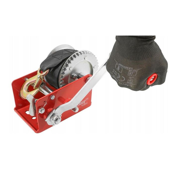 Troliu manual, vinci, 1200 Kg, lungime curea 10 m, grosime cablu 5 mm,