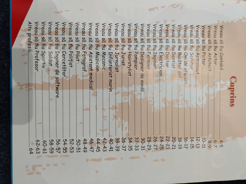 Carte despre domenii și meseri