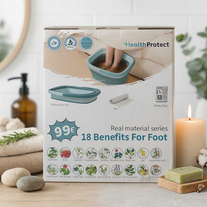 Комплект за детокс и релакс на краката – 20 сашета с 18 билки + сгъвае