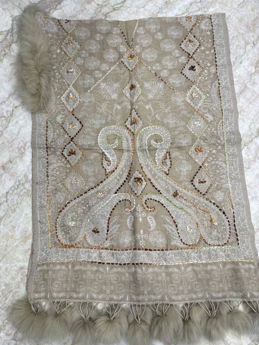 Подарки для Женщин Шарфы эксклюзивные Щёлк, Щерсть,Кашмир, Хлопок