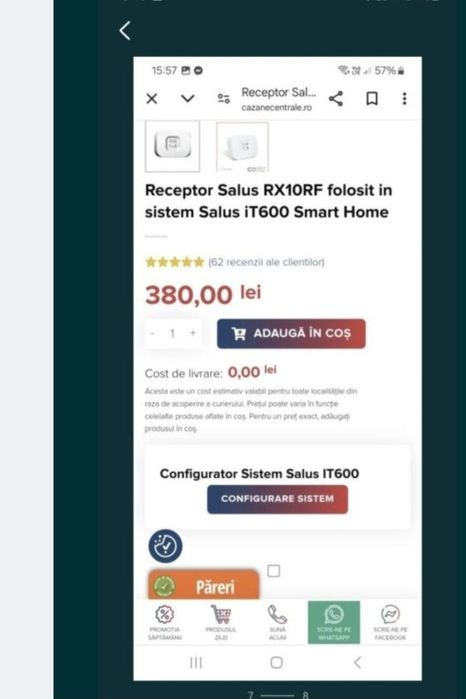 vand 2 grup amestec încălzire pardoseala si receptor comanda centrala