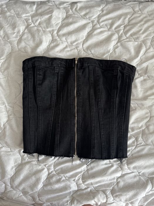 Джинсовый топ-корсет