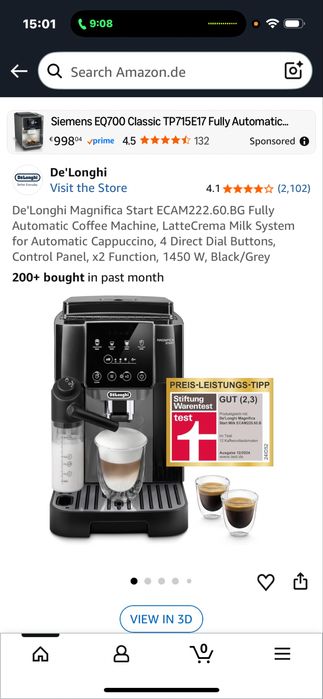 De’Longhi Magnifica Start ECAM222.60.BG Nou