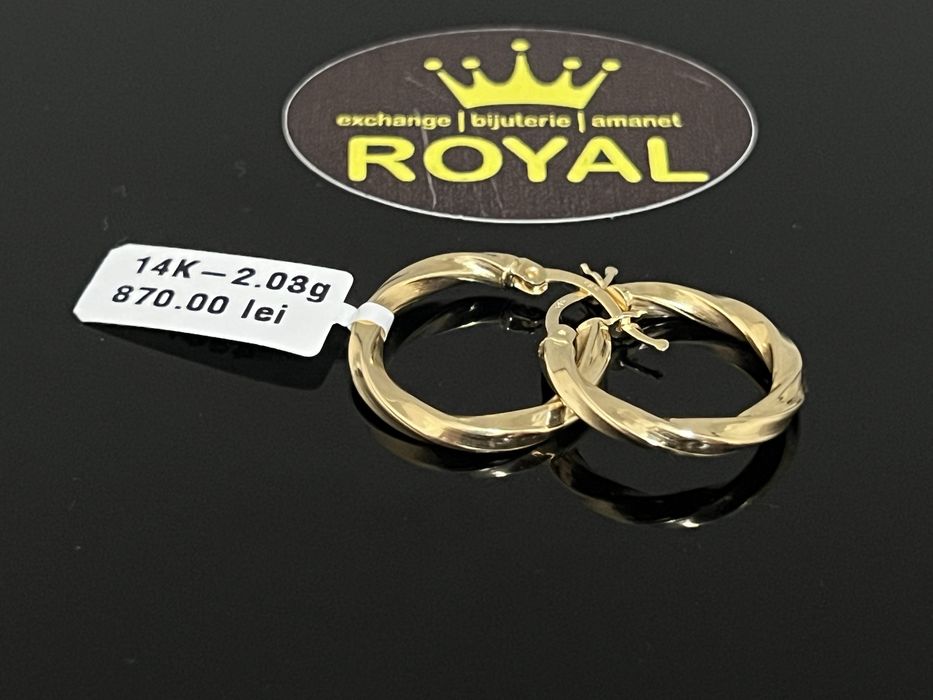 Bijuteria Royal CB : Cercei dama aur 14k 585  2,03 gr
