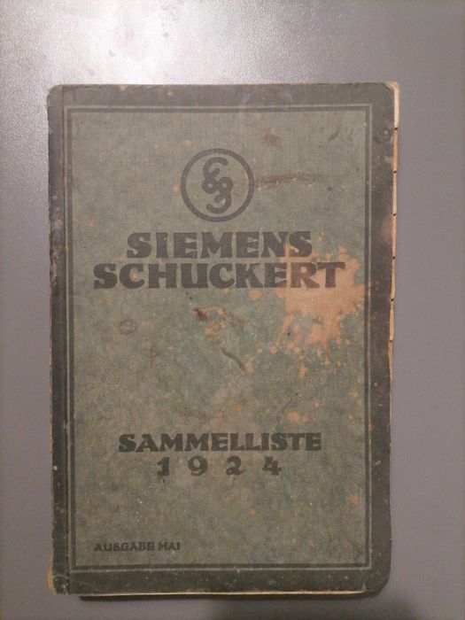 Carte veche colectie Catalog electrice SIEMENS SCHUCKERT 1924