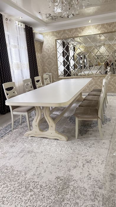 4 м Стол 8 орындықпен