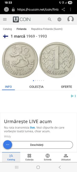 Monede argint  1 rubla ruseasca