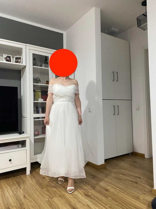 Rochie de mireasa stare civila din voal - marimea 38