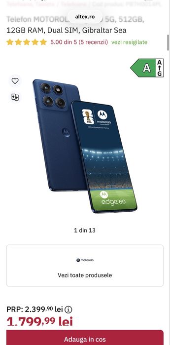 Amanet Royal : Moto EDGE 60 / 512 GB 12GB / Produs SIGILAT / Garantie